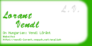 lorant vendl business card